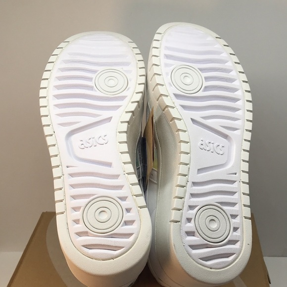 Asics Womenś Japan S PF Retro Platform Sneaker Size 9 White/Oasis Green Color - Picture 5 of 12